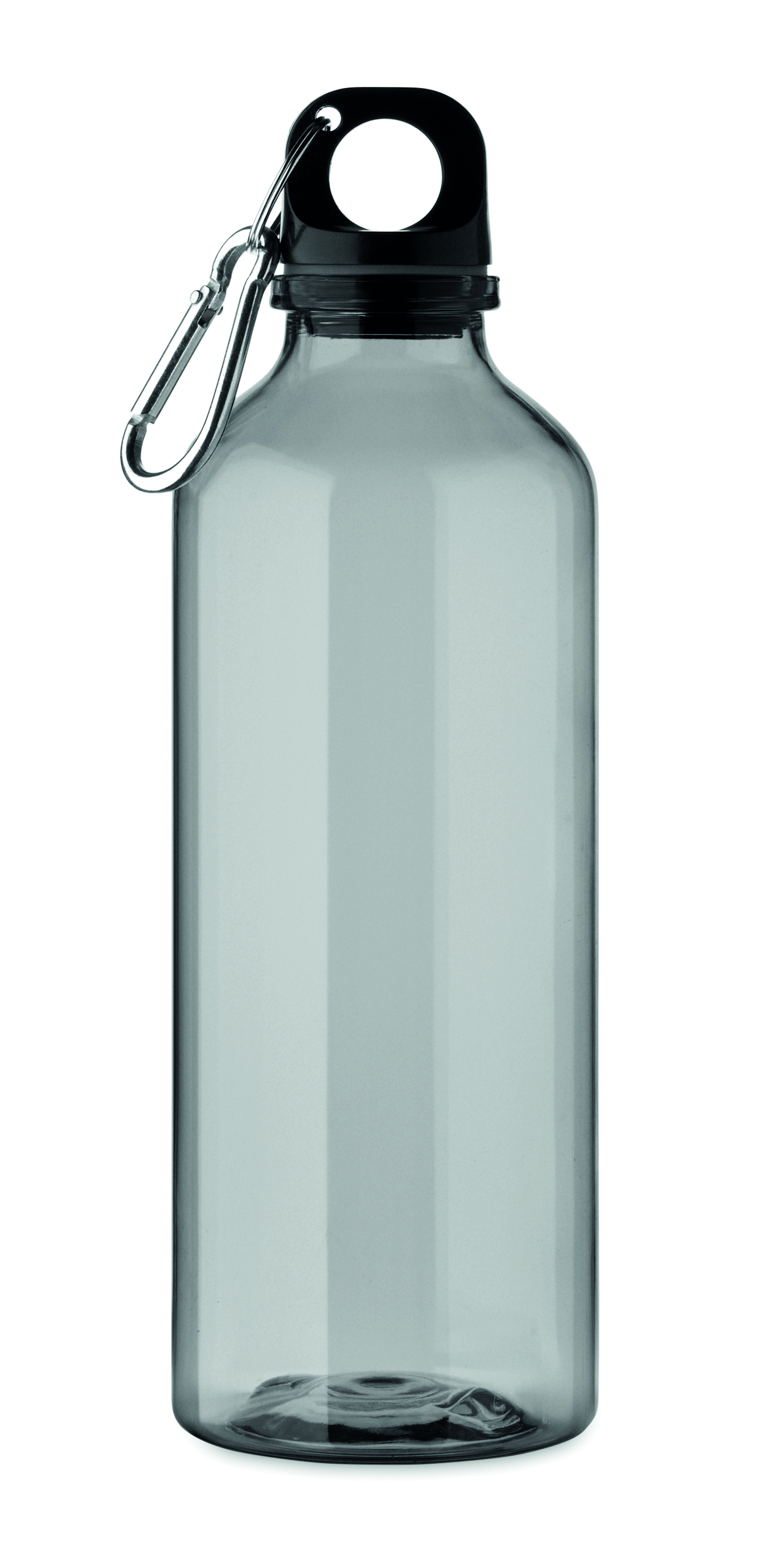 Bouteille RPET 500 ml avec mousqueton à personnaliser Moss gris transparent